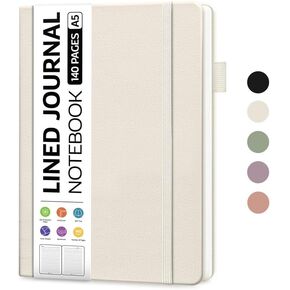 Lined Journal Notebook for Women & Men, Hardcover College Ruled Journal Notebook for Work, Note Taking, Writing, Perfect for Office School Home Supplies, A5, Green