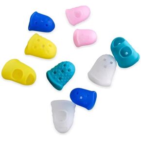 30pcs Guitar Finger Fingertip Protectors, Finger Cots (Pink, Medium)