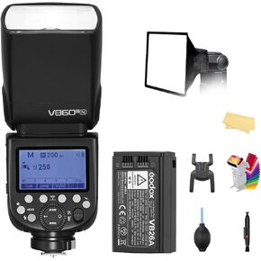 Godox V860III-N Camera Flash Speedlite, TTL HSS 2.4G 1/8000s GN60 Shoe Mount Flashes, 5300K Modeling Light, with 2600mAh Li-ion Battery Compatible for Nikon DSLR Cameras (V860II-N Upgraded Version)