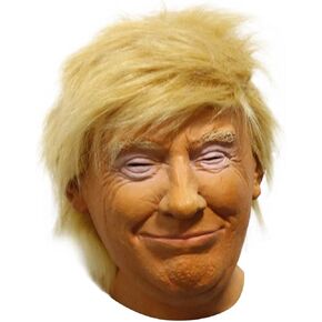 Donald Trump Wig Mask 2024 President Trump Head Masks Realistic Celebrity Masks For Adults Funny Costume Halloween (Trump B)