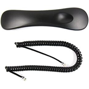 The VoIP Lounge Replacement Handset with Curly Cord for Shoretel Mitel IP Phone 230 115 265 565 560 530 210 110 560G 230G 565G Black