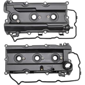 Engine Valve Cover Compatible with Frontier 2005-2019 Pathfinder 05-12 Xterra 05-15, Compatible with NV1500 NV2500 NV3500 2012-2019 (Valve Covers + Gaskets)