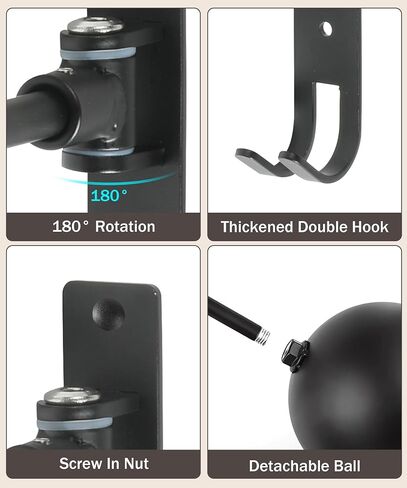 Motorcycle Helmet Holder,Car Accessories Helmet Holder Wall Mount,Motorcycle Helmet Rack Wall Mount,180 Degree Rotation Helmet Hanger with 2 Hook,Helmet Rack for Motorcycle Bike Rugby Helmet in Saudi Arabia