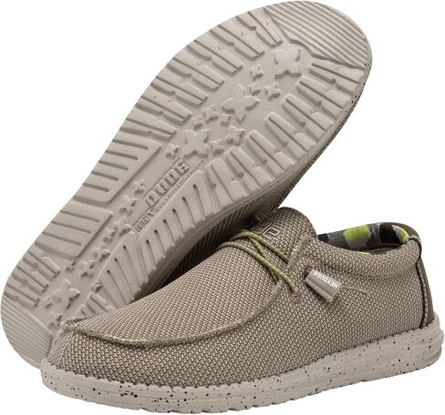 Hey Dude Men's Wally Sox Ice Grey Size 13 | Men's Loafers | Men's Slip On Shoes | Comfortable & Light-Weight in Saudi Arabia
