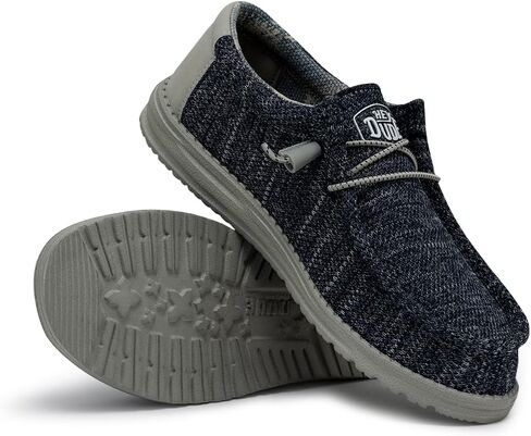 Hey Dude Men's Wally Sox Ice Grey Size 13 | Men's Loafers | Men's Slip On Shoes | Comfortable & Light-Weight in Kuwait