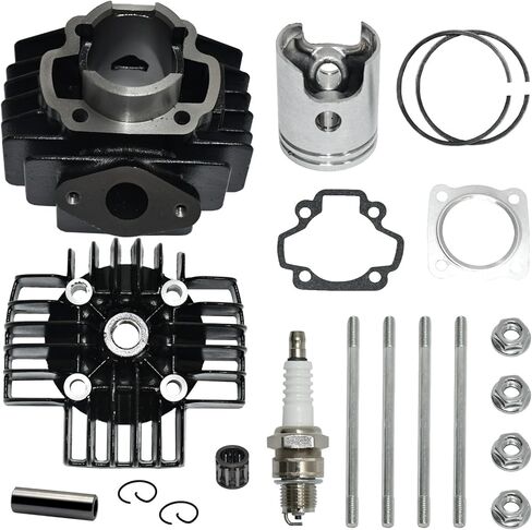 مجموعة إعادة بناء حشية رأس الأسطوانة 50cc متوافقة مع Yamaha PW50 Y-Zinger PW 50 1981-2023، QT50 1979-1987، YT60 Tri-Zinger 1984-1985، YF60 4-Zinger 1986 Dirt Bike in Kuwait