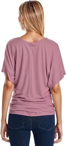 Hybrid & Company Womens Super Comfy Boat Neck Dolman Top Shirt in Kuwait