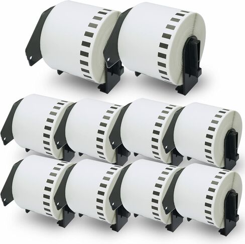 BETCKEY - Compatible Continuous Labels Replacement for Brother DK-2205 (2.4 in x 100 ft), Use with Brother QL Label Printers [10 Rolls] in Kuwait