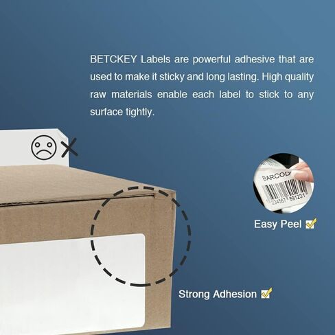 BETCKEY - Compatible Continuous Labels Replacement for Brother DK-2205 (2.4 in x 100 ft), Use with Brother QL Label Printers [10 Rolls] in Kuwait