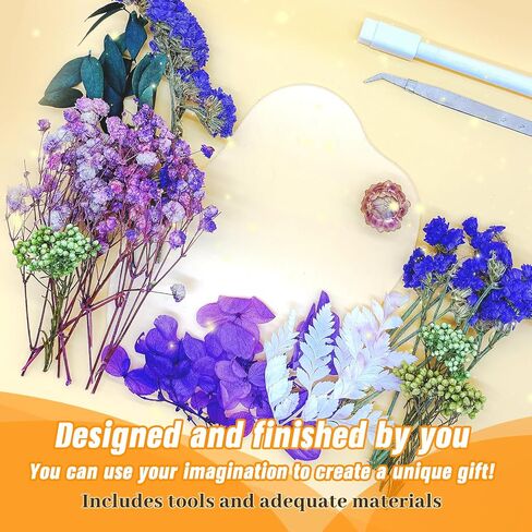 Preserved Flowers Gifts for Women, with LED Light and Acrylic Dry Erase Board, DIY Floral Desk Lamp Decor Kits, Cool Birthday Gifts for Mom, Her, Girlfriend, Grandma, Teacher, Wife, Sister(Purple) in Saudi Arabia