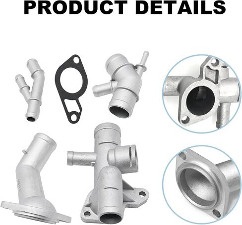 1J0121087E Cast Aluminum Coolant Flange Upgrade Kit Replacement for 2000-2005 VW Golf Mk4 Jetta Mk4, 2000-2002 TT, 06A121121C 06A121133J in Saudi Arabia