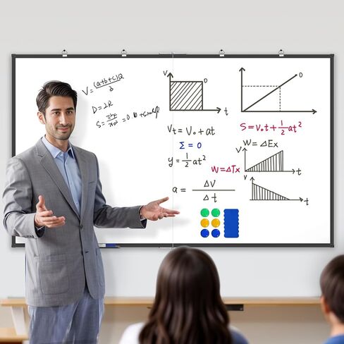 سبورة بيضاء كبيرة، 60 × 36 بوصة لوحة بيضاء كبيرة للجدار، سبورة بيضاء قابلة للمسح الجاف مع تقويم للمكتب والمنزل والمدرسة in Kuwait