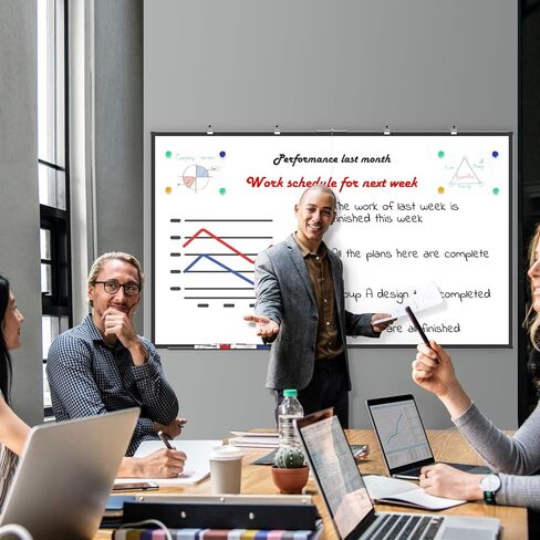 سبورة بيضاء كبيرة، 60 × 36 بوصة لوحة بيضاء كبيرة للجدار، سبورة بيضاء قابلة للمسح الجاف مع تقويم للمكتب والمنزل والمدرسة in Kuwait