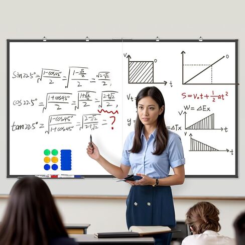 سبورة بيضاء كبيرة، 60 × 36 بوصة لوحة بيضاء كبيرة للجدار، سبورة بيضاء قابلة للمسح الجاف مع تقويم للمكتب والمنزل والمدرسة in Kuwait