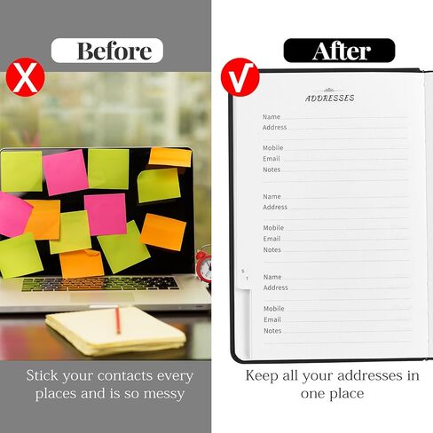 JUBTIC Address Book with Alphabetical Tabs - Small Password and Address Organizer Hardcover Contact Book for Women,Senior to Keep All Contacts, Passwords & Important Date Together in One Place - Green in Saudi Arabia