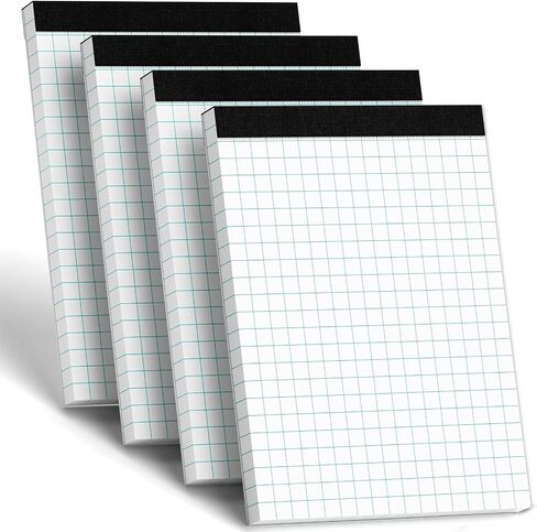 10 Pack Graph Paper Pad 8.5 x 11 Quadrille Pad 5x5 Blue Quad Rule Grid Notebook Paper 1/5 White Graph Paper 8-1/2 x 11 Grid Paper Pad 8.5 x 11 Square Engineering Paper Pads for Office - 50 Sheets/Pad in Saudi Arabia