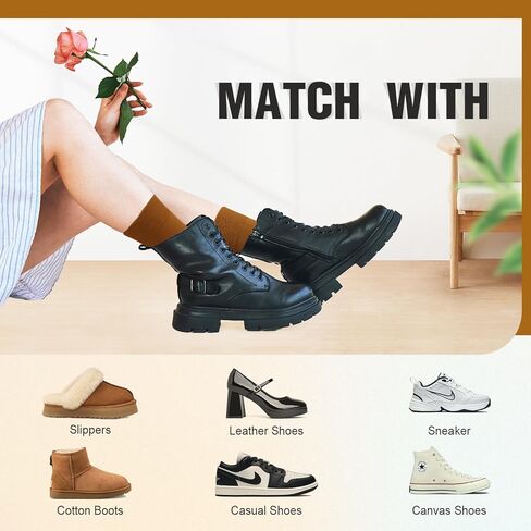 DHSO Women Thin Cotton Socks-Soft Cotton Seamless Toe Above Ankle Crew Socks 4 Pairs in Kuwait