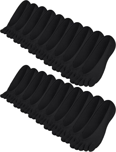Bencailor 10 Pairs Women Toe Socks Low Cut Toe Separator Socks 5 Toes No Show Toe Socks for Girls Athletic, 5 Colors in Saudi Arabia