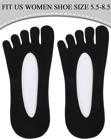 Bencailor 10 Pairs Women Toe Socks Low Cut Toe Separator Socks 5 Toes No Show Toe Socks for Girls Athletic, 5 Colors in Saudi Arabia