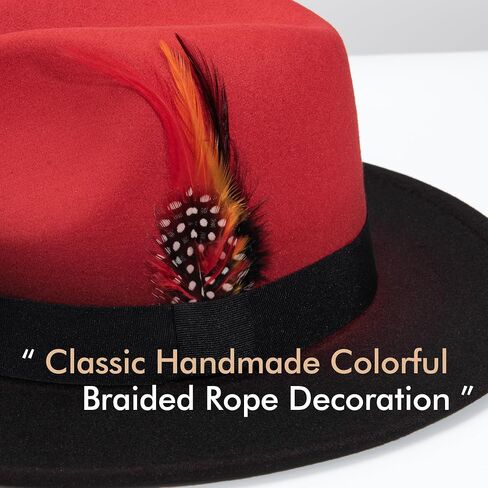 Fedora Hats for Women,Hats for Women Fashionable,Womens Fedora hat,GradientFeltpanama hat，Chain and Feather in Saudi Arabia