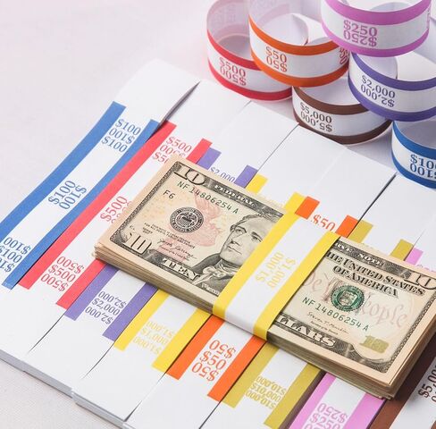 NUCOUN Currency Band Bundles,Self-Adhesive,Money Bands for Cash,Bills Currency Straps,Organizer Dollar,$200 Green Pack of 150 in Kuwait