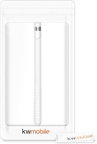 غلاف سيليكون kwmobile متوافق مع Apple Pencil (1. Gen) - غطاء حماية ناعم ومرن لقلم الكمبيوتر اللوحي - رمادي in Kuwait
