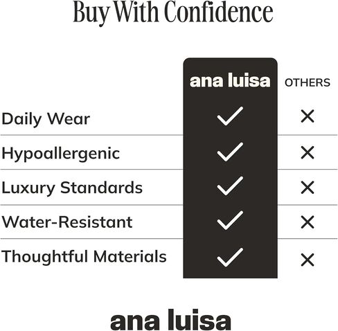 سوار آنا لويزا الذهبي - سوار برينلي مطلي بالذهب عيار 14 قيراط - سوار مقاوم للماء وخالي من التشويه - سوار دائرة ذهبية - أساور للنساء - أساور نسائية in Kuwait