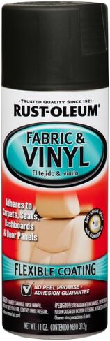 Rust-Oleum 248919-3PK Fabric & Vinyl Spray Paint, 11 oz, Flat Black, 3 Pack in Kuwait