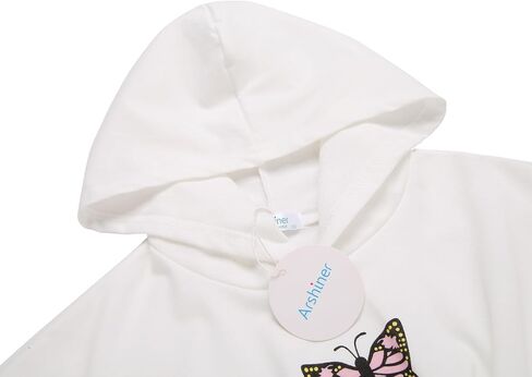 Arshiner Girl's 2 Piece Outfits Tie-dye Twist Front Pullover Hooded Sweatsuits Sweatshirt and Sweatpants Clothing Set in Saudi Arabia