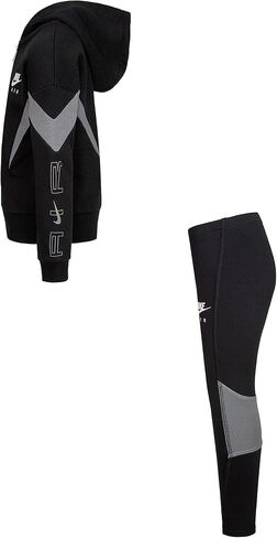 Nike Girl's Full Zip Jacket Air Set (Little Kids) Black 6 Little Kid in Saudi Arabia