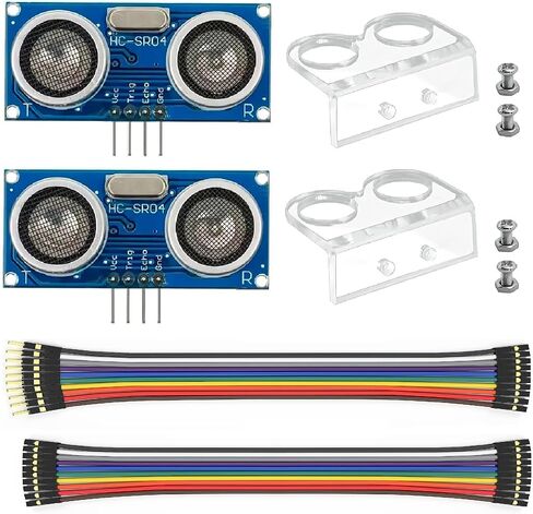 وحدة استشعار WWZMDiB بالموجات فوق الصوتية لـ Arduino UNO R3 Raspberry Pi وما إلى ذلك (3 قطع HC-SR04 مع دعامة تثبيت) in Kuwait