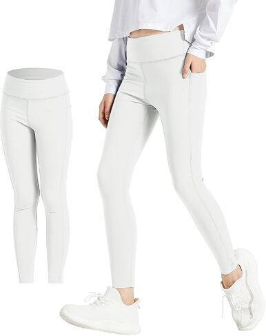 Girls Leggings with 2 Pockets Soft Stretchy Athletic Leggings for Girls Dance Workout Running Yoga Activewear in Saudi Arabia