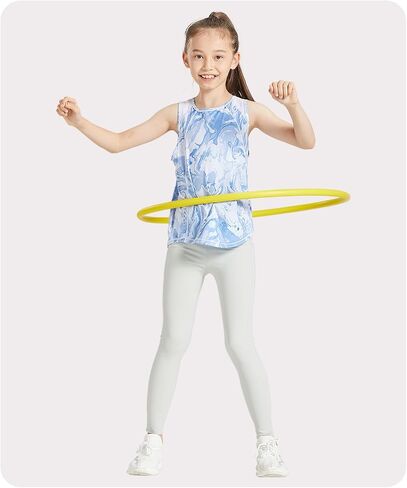 Girls Leggings with 2 Pockets Soft Stretchy Athletic Leggings for Girls Dance Workout Running Yoga Activewear in Saudi Arabia