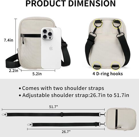 IFSNOW Crossbody Bags for Women Men Trendy, Cross body Bag Women, Sling Bag Multi Position Fanny Pack, Small Belt Bag Crossbody Purse Sling Backpack Travel (Black) in Saudi Arabia