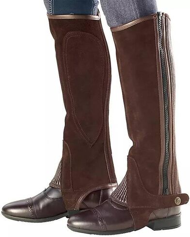 Ovation Child's Ribbed Suede Black Half Chap in Saudi Arabia