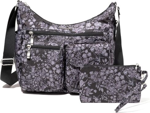 Baggallini Everywhere Bagg Crossbody Women 11x9 Lightweight Nylon Hobo Water-Resistant Travel Bag W/RFID Protection in Saudi Arabia