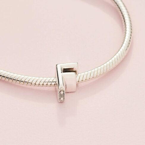 PANDORA Letter Alphabet Charm - Compatible with PANDORA Moments Bracelets - Jewelry for Women - Gift for Women in Your Life - Made with Sterling Silver, With Gift Box in Kuwait