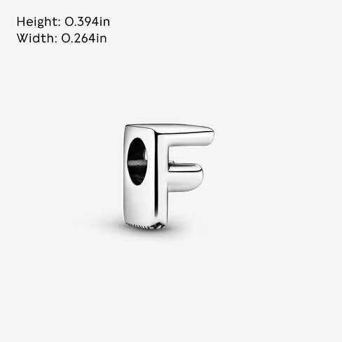 PANDORA Letter Alphabet Charm - Compatible with PANDORA Moments Bracelets - Jewelry for Women - Gift for Women in Your Life - Made with Sterling Silver, With Gift Box in Kuwait