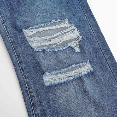THUNDER STAR Womens High Waisted Wide Leg Jeans Stretchy Distressed Denim Pants in Saudi Arabia