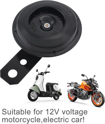 Waterproof Motorcycle Horn Motorcycle Speaker Black Universal 12V 105db Loud Bicycle Motorcycle Horn Scooter Bracket for Bicycle, Scooter, ATV, Motorcycle, Truck, Dirt Bike in Saudi Arabia