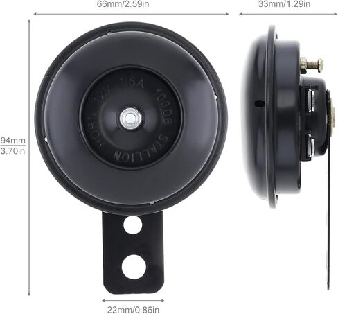 Waterproof Motorcycle Horn Motorcycle Speaker Black Universal 12V 105db Loud Bicycle Motorcycle Horn Scooter Bracket for Bicycle, Scooter, ATV, Motorcycle, Truck, Dirt Bike in Saudi Arabia