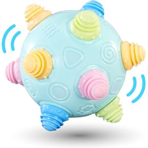 Toddlers Baby Music Shake Ball Toy Bumble Ball for Babies,Dancing Bumpy & Interactive Sounds Crawl Ball Toy, Best Bouncing Sensory Learning Gift for 3+ Year Old Boys&Girls.