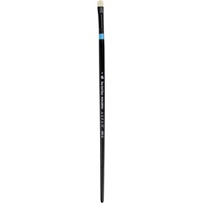Princeton Artist Brush Co. Aspen Series 6500 - Long Handled Short Oval Filbert Size 4 - Single Synthetic Oval Oil and Acrylic Paint Brush for Painting on Canvas and Board