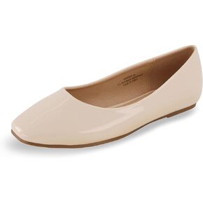 CUSHIONAIRE Women's Skipper Flat with +Memory Foam, Wide Widths Available, Navy 6.5