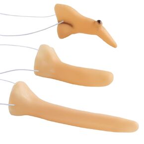 3PCS Fake Nose Halloween Costume Accessories Long Latex Prosthetic Nose Witch Nose Cosplay Party Props