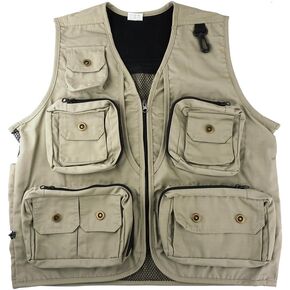 Safari Photo Vest Photography Travel Hiking Fishing Camping Hunting