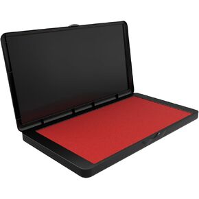 Large Stamp Pad, 6.1 x 3.4 Inch Black Ink Pad Premium Quality Felt Pad Rubber Stamp Ink Pad for Office, Home