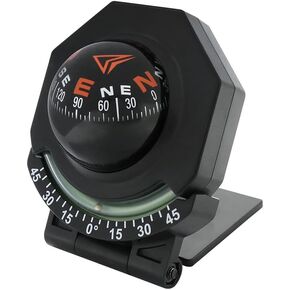 Car Compass Ball, Automotive Compass Ball Luminous Car Dashboard Compass Ball Panel Mount Car Compass with Light Compass Ball Marine Compass Car Decoration