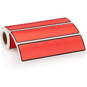 Carstens Adhesive Sticker Labels, 5 3/8" x 1 3/8", Binder Labels for 1.5" – 4" Ring Binder Spines, White, Roll of 200