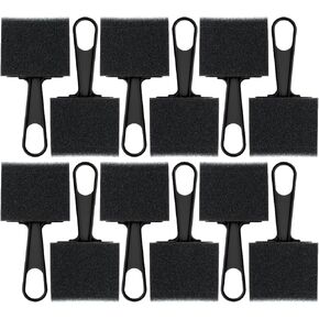 Bates- Foam Paint Brushes, 3-Inch, 12 Pack, Black Handle Sponge Brushes, Sponge Paint Brush, Foam Brushes for Painting, Foam Brushes for Staining, Paint Sponges, Foam Brushes for Mod Podge Brushes